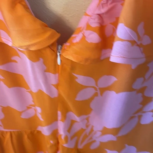 Beachside dress XL orange and pink dress NEW with tags - Picture 6 of 9